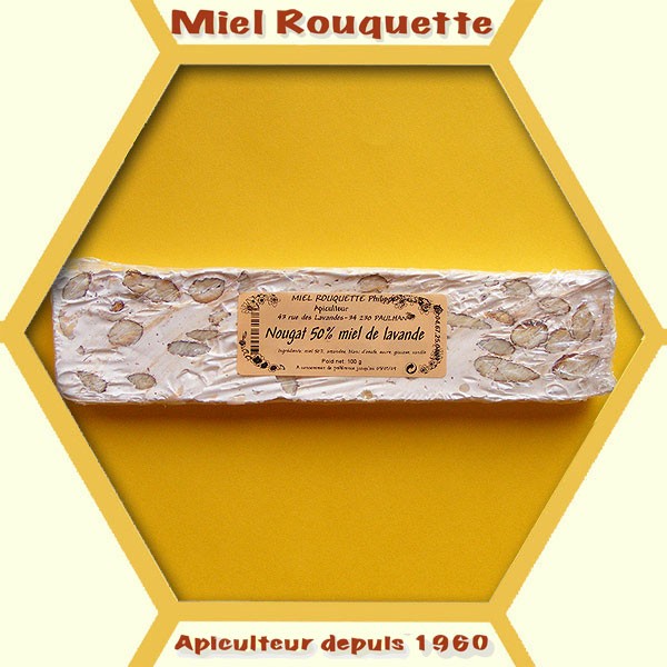 NOUGAT AU MIEL de Lavande 100g