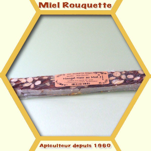 NOUGAT NOIR au Miel 80 g